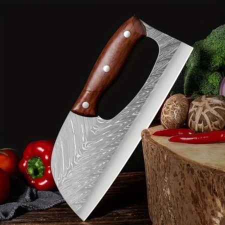 Kitchen Household Slicing 50cr15mov Steel Wood Handle 24cm