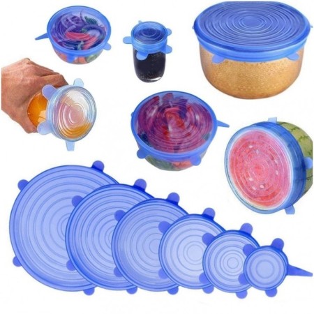 6Pis Silicone Food Lid