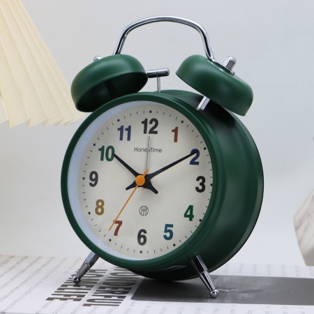 Twin Bell Alarm Clock - Green