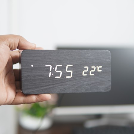 Wooden Smart Clock (Black)