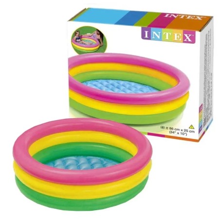 Baby Bath Tub, Baby Swimming Pool with Pumper (34 X10inch) - Multicolor