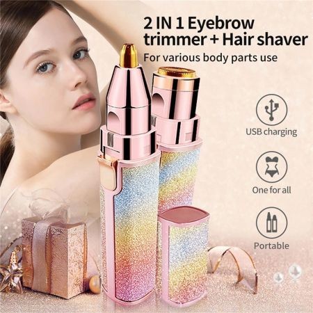 2 In1 Rechargeable Electric Eyebrow Trimmer