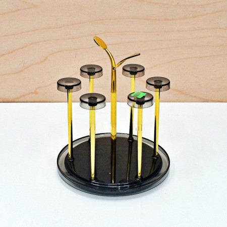 6 Hook Metal Glass Stand - G