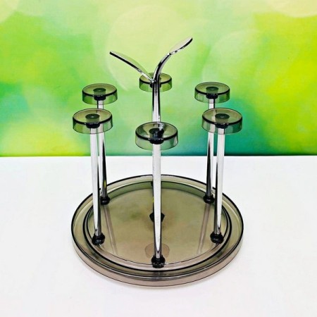 6 Hook Metal Glass Stand - G
