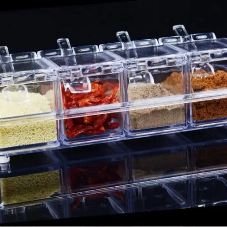 Four Grid Kitchen Spice Box Set