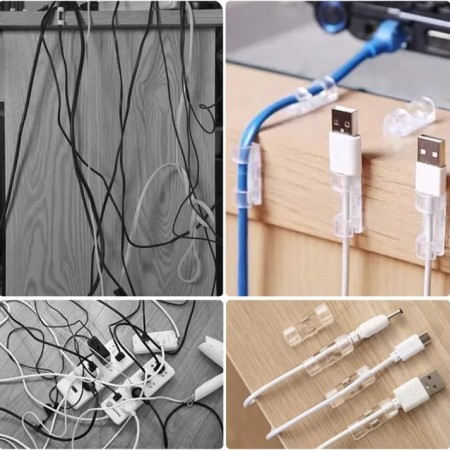 20 pcs-Self-Adhesive Wire Organizer Clips