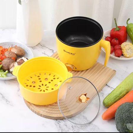Samurai Portable Electric Multicooker Cooking Pot With Steamer 1.8L