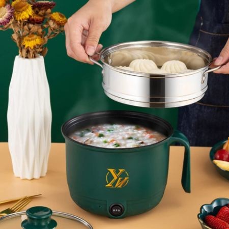 Yn Portable Electric Multicooker Cooking Pot With Steamer 1.8L