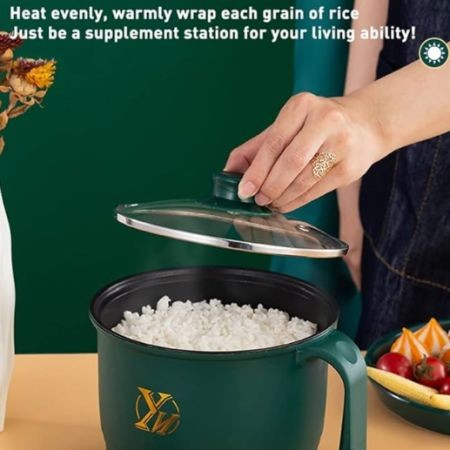 Yn Portable Electric Multicooker Cooking Pot With Steamer 1.8L
