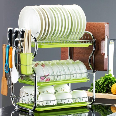 3 Layer Stainless Steel Dish Rack