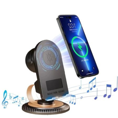 Induction Audio Bluetooth Speaker Five in One Phone Holder