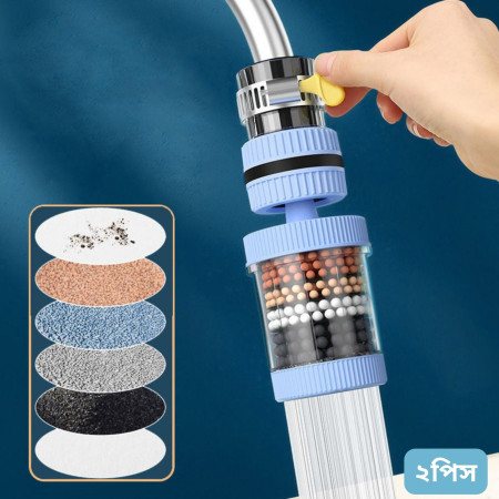 2 Pes Tap Head Water Filter