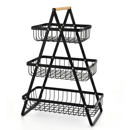 3 Lyar Food rack-Black