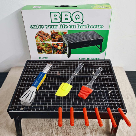 BBQ Stran 18'' Portable Combo With 2 Pes Spoon & 6 Pes Shik 1 Pinch Spoon