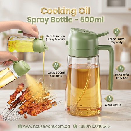 ✨ 2 in 1 Glass Oil Dispenser - 500ml