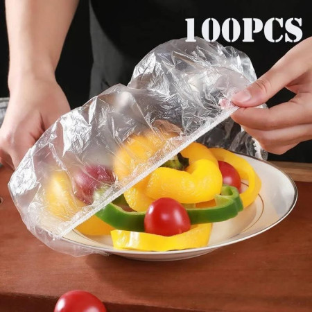 100 Pcs Reusable Elastic Food Cover