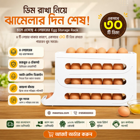 1 (Pis) 4 Layer Egg Storage Rack