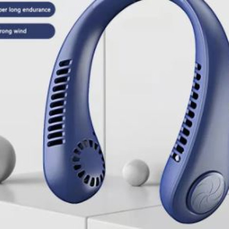 New Hanging Neck Fan LED Digital Display Portable Cooler Fan