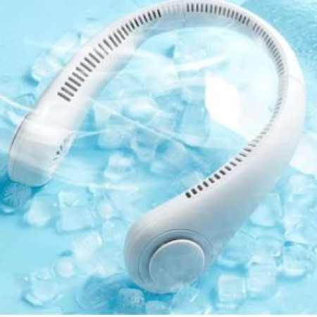 New Hanging Neck Fan LED Digital Display Portable Cooler Fan