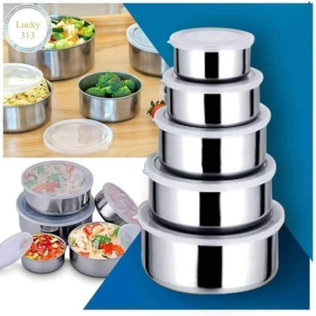 5 Pcs Stainless Steel Bowl Set